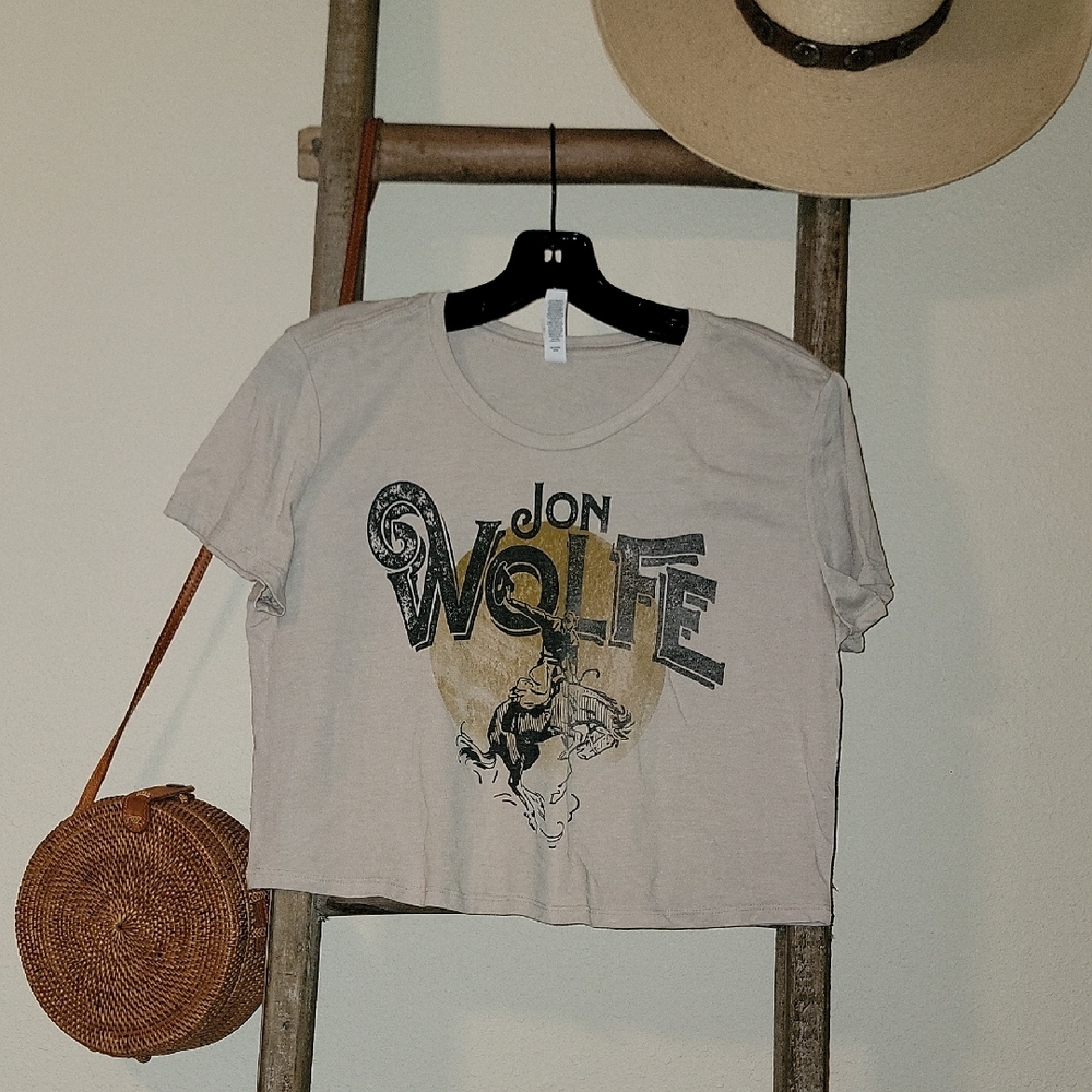 Jon Wolfe Women's Gray Graphic Tee